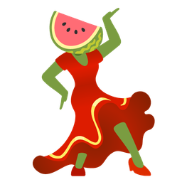 watermelon and high-heeled shoe