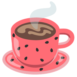 watermelon and hot beverage