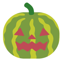 watermelon and jack-o-lantern