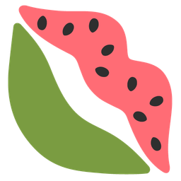 watermelon and kiss mark