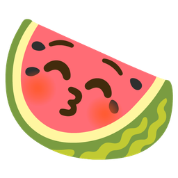 Watermelon and Kissing face with closed eyes