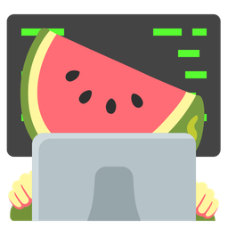watermelon and laptop