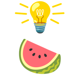 watermelon and light bulb