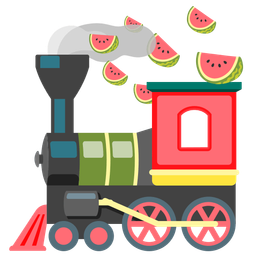 watermelon and locomotive