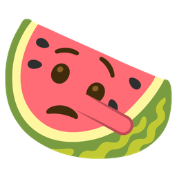 watermelon and lying face