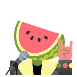 watermelon and microphone