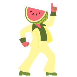 watermelon and mirror ball