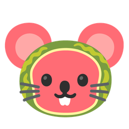 watermelon and mouse face