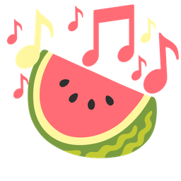 watermelon and musical notes