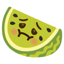 watermelon and nauseated face