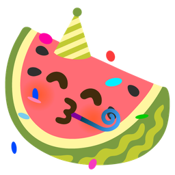 watermelon and partying face