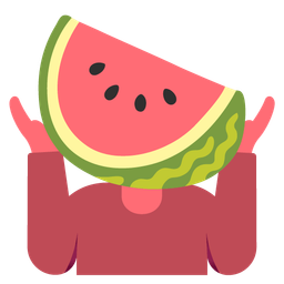 watermelon and person shrugging