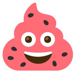 watermelon and pile of poo