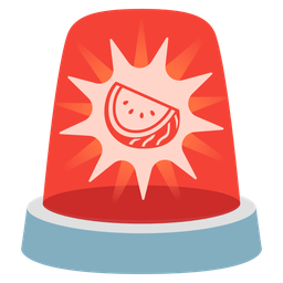 watermelon and police car light