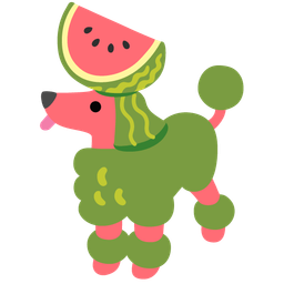 watermelon and poodle