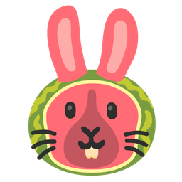 watermelon and rabbit face
