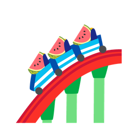 watermelon and roller coaster
