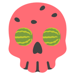 watermelon and skull