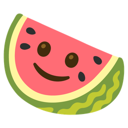 Watermelon and Slightly smiling face