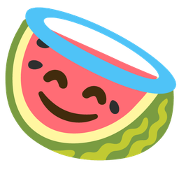 Watermelon and Smiling face with halo
