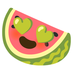 Watermelon and Smiling face with heart-eyes