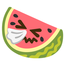 watermelon and sneezing face