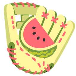 watermelon and softball
