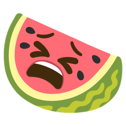 watermelon and tired face