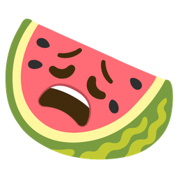 watermelon and weary face