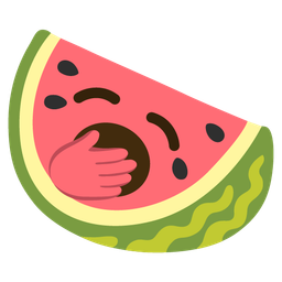watermelon and yawning face