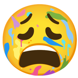 Weary face and Artist palette