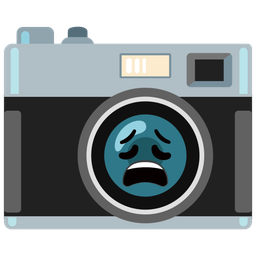 weary face and camera