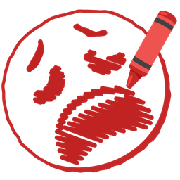 weary face and crayon