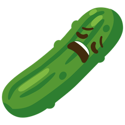 weary face and cucumber