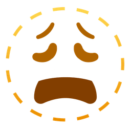 weary face and dotted line face