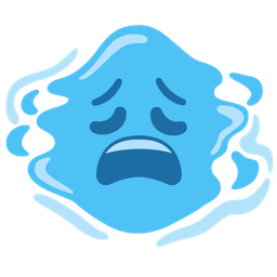 weary face and droplet