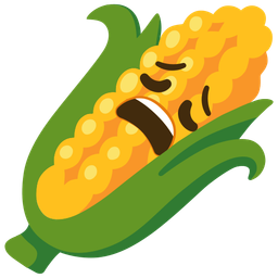 weary face and ear of corn