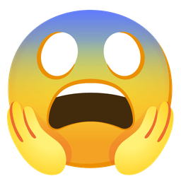 weary face and face screaming in fear