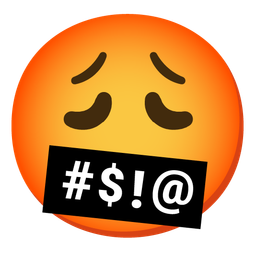 weary face and face with symbols on mouth