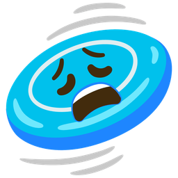 weary face and flying disc