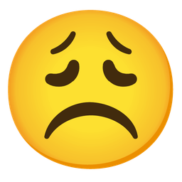 weary face and frowning face