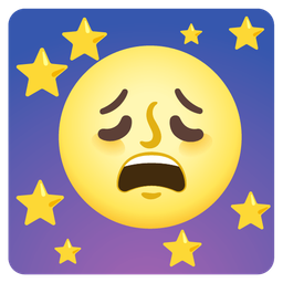 Weary face and Full moon face