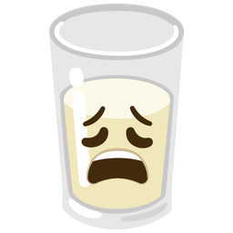 weary face and glass of milk