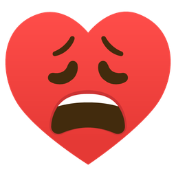 Weary face and Heart suit