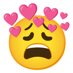 Weary face and Heart with arrow