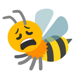 weary face and honeybee