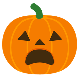 weary face and jack-o-lantern