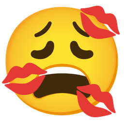 Weary face and Kiss mark