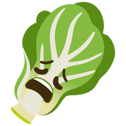 weary face and leafy green