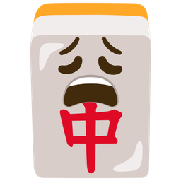 Weary face and Mahjong red dragon